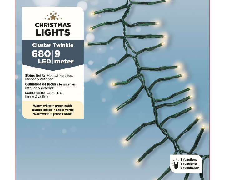 LED Lichterkette mit Clusterbeleuchtung